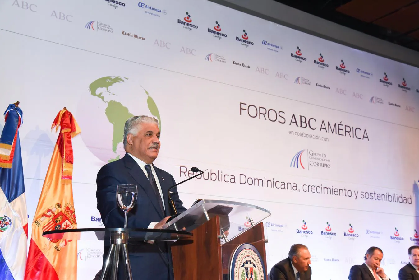 Foros ABC América. Miguel Vargas, ministro de Relaciones Exteriores, durante su intervención este miércoles en los Foros ABC América celebrados en República Dominicana.