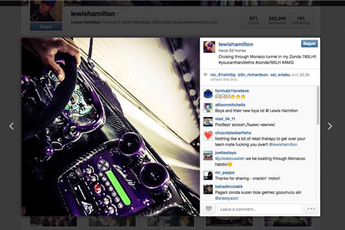 Instagram. El piloto subió un vídeo a sus redes sociales mientras aceleraba su bólido bajo el puente de Mónaco