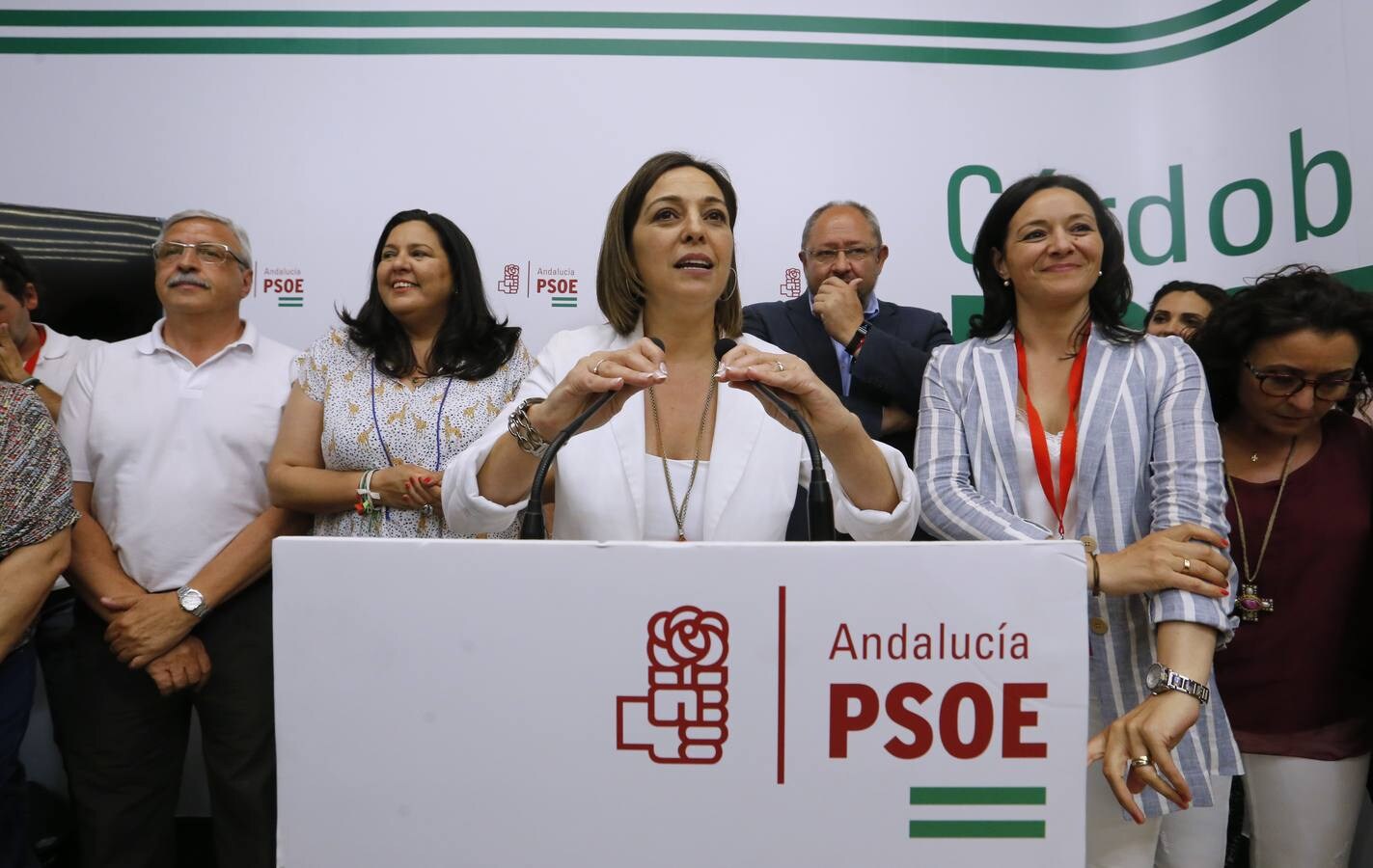 La noche electoral del PSOE de Córdoba, en imágenes