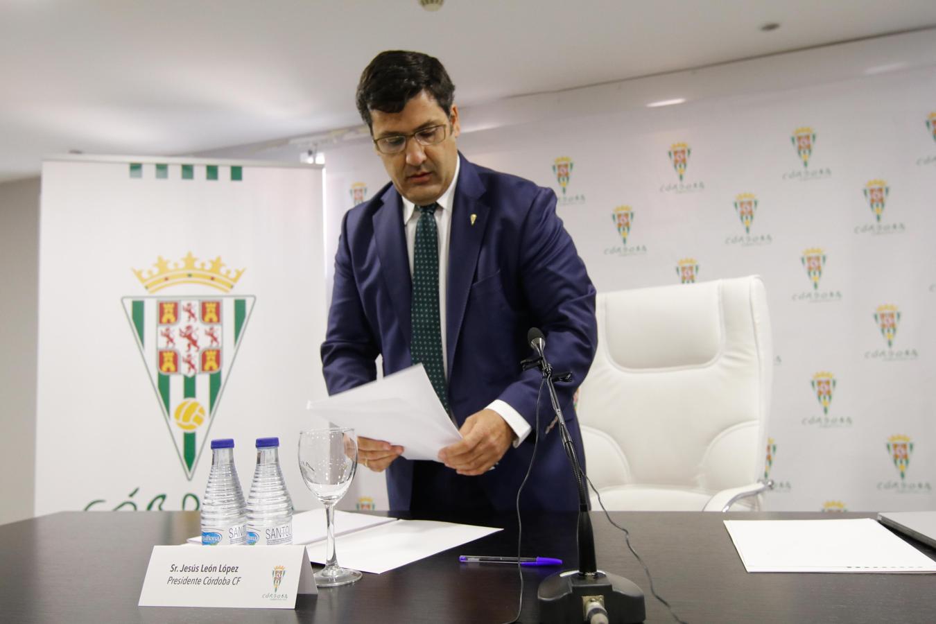 La intervención del presidente del Córdoba CF, en imágenes