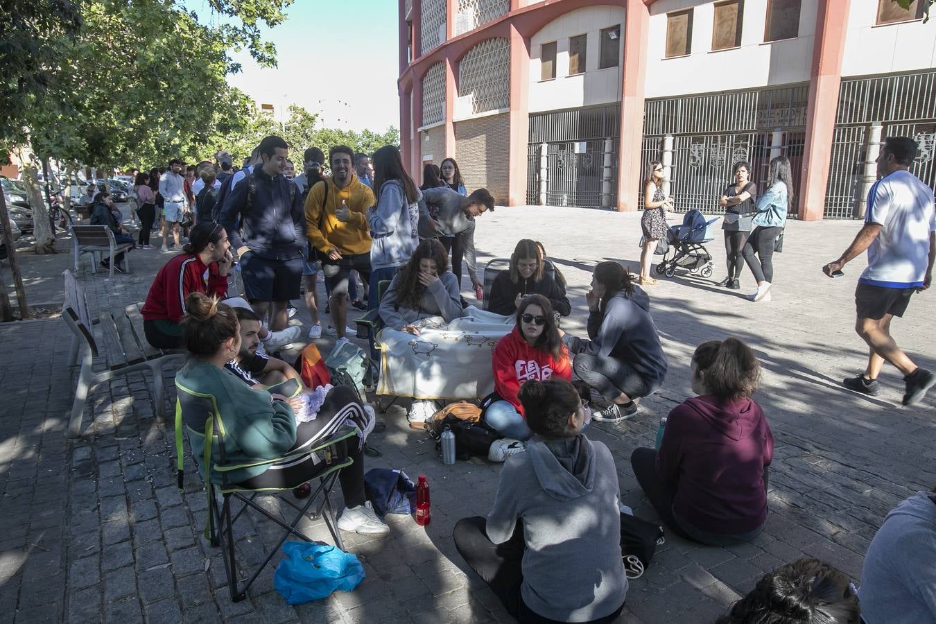 Las colas para las invitaciones del concierto de Rosalía en Córdoba, en imágenes