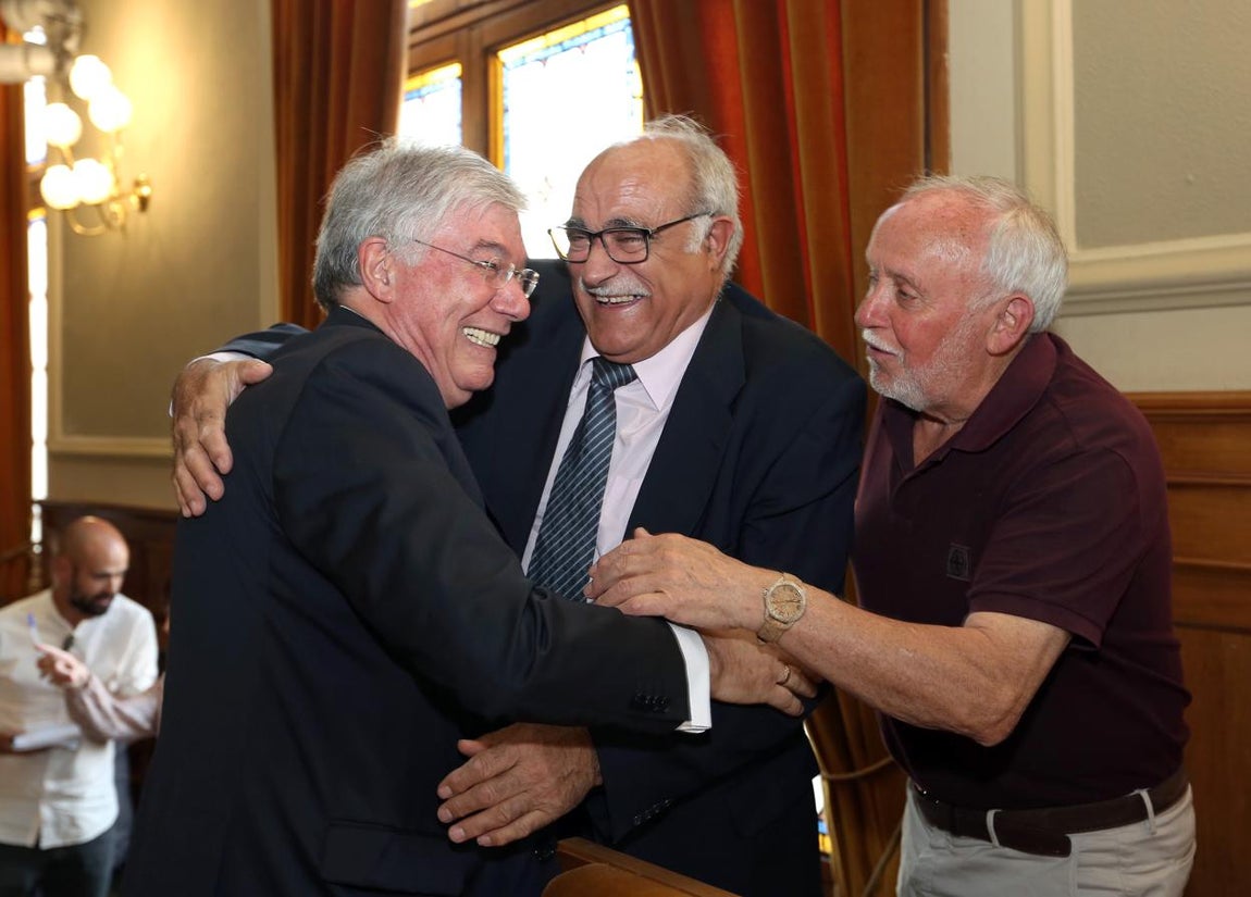 Con Luis Cabiedas, exalcalde de La Guardia. 