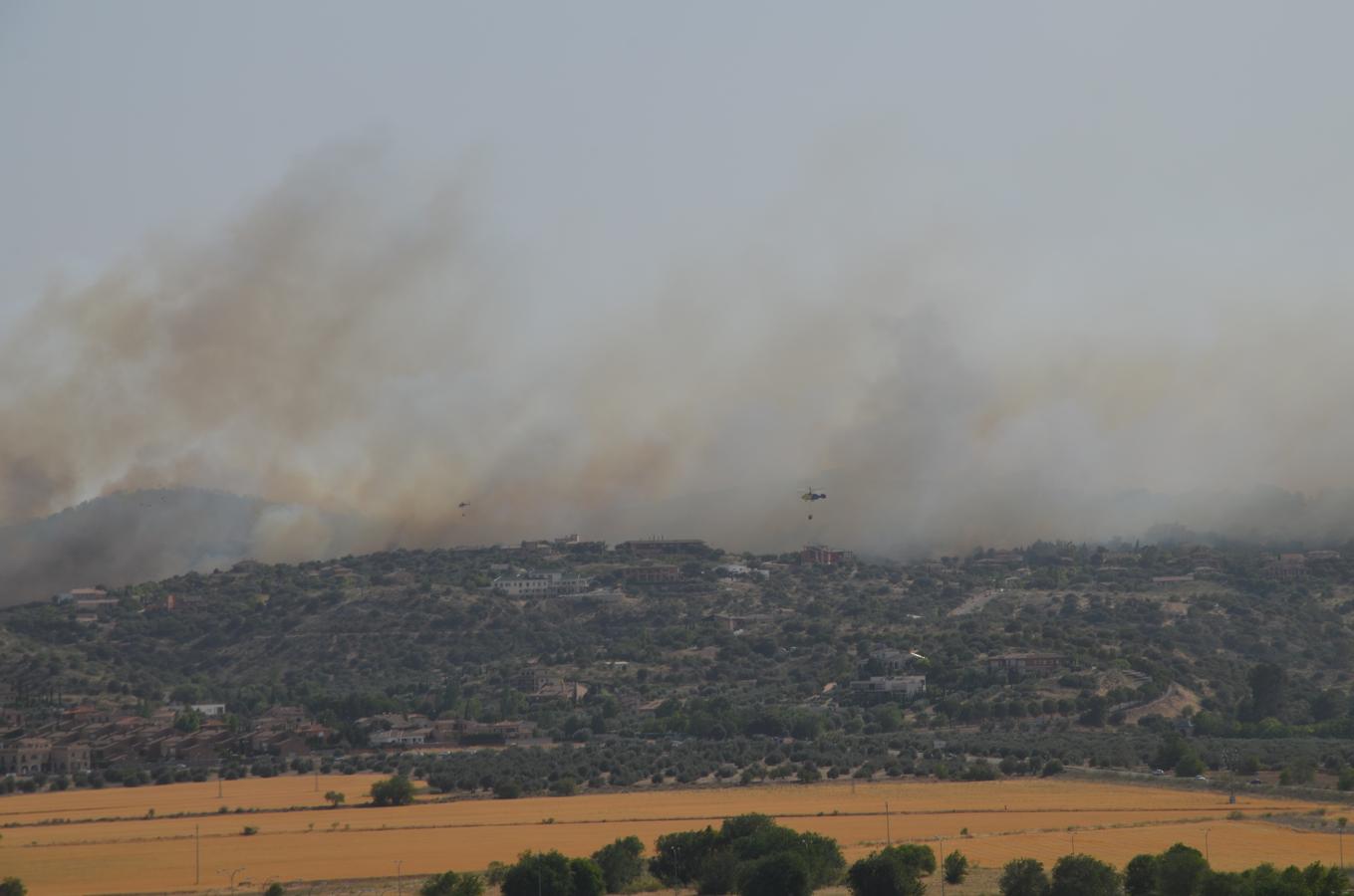 Las imágenes del incendio de la urbanización Montesión de Toledo