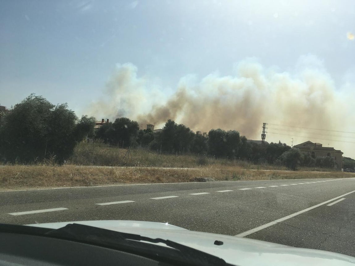 Las imágenes del incendio de la urbanización Montesión de Toledo