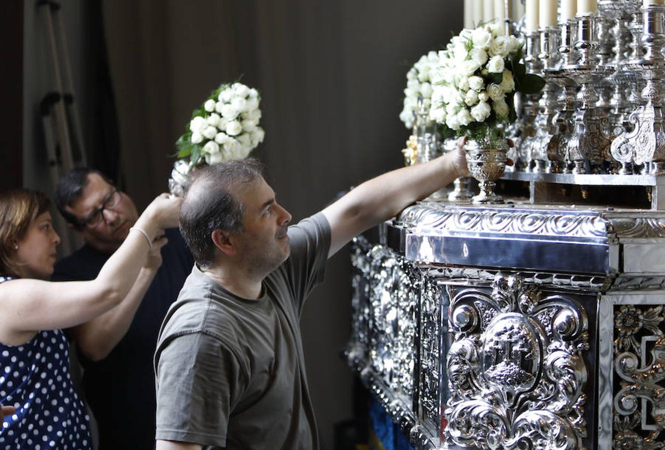 En imágenes, los preparativos de la procesión por el Año Jubilar del Sagrado Corazón