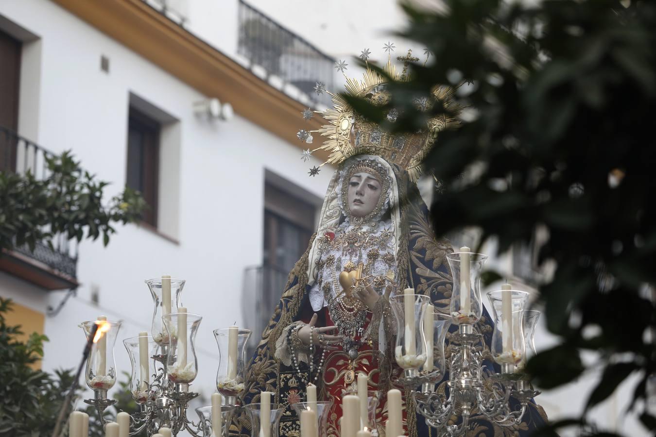 La histórica procesión del Sagrado Corazón, la Virgen de los Dolores y San Rafael por Córdoba, en imágenes