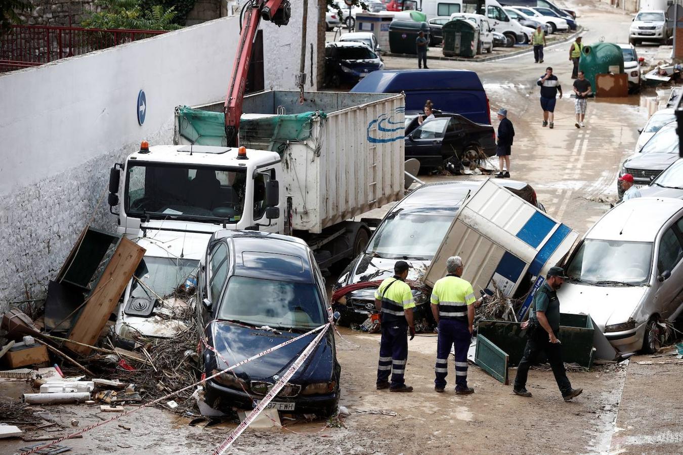 El día después de las inundaciones de Tafalla, en imágenes