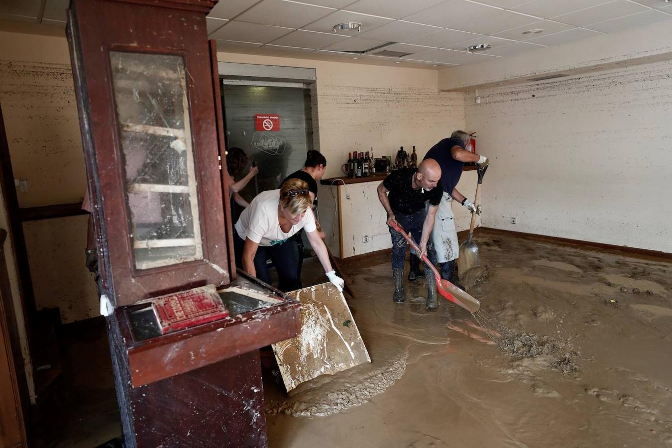 El día después de las inundaciones de Tafalla, en imágenes