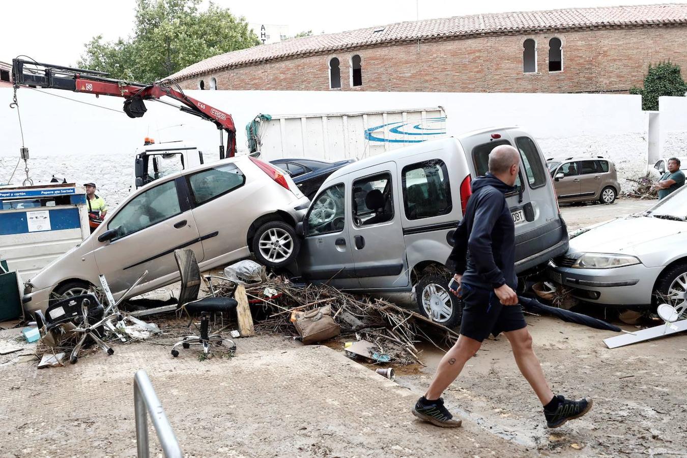 El día después de las inundaciones de Tafalla, en imágenes