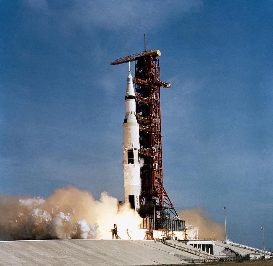 Lanzamiento del Apolo 11 desde el Centro Espacial Kennedy de la Nasa. 