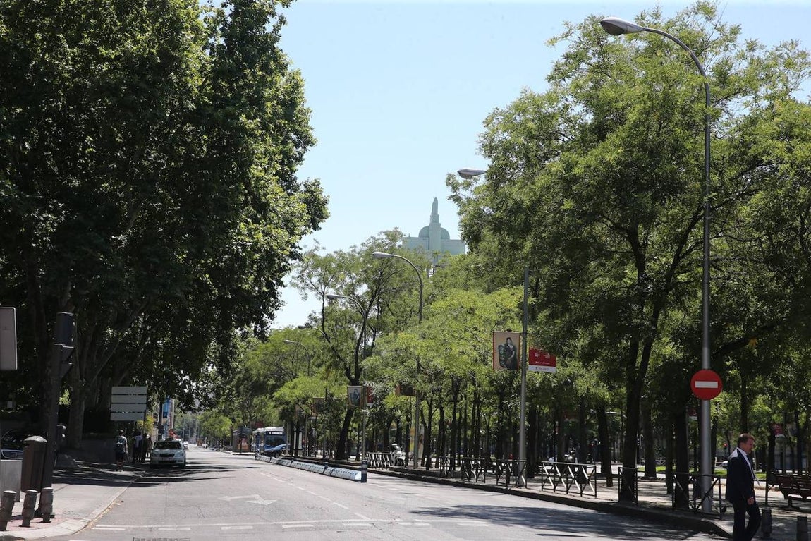 Madrid, vacío en agosto y sin coches en las avenidas