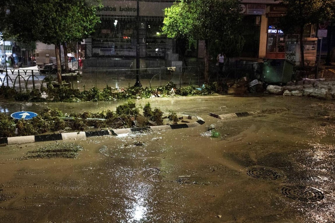 Daños provocados por la lluvia y el barro en Arganda del Rey. 
