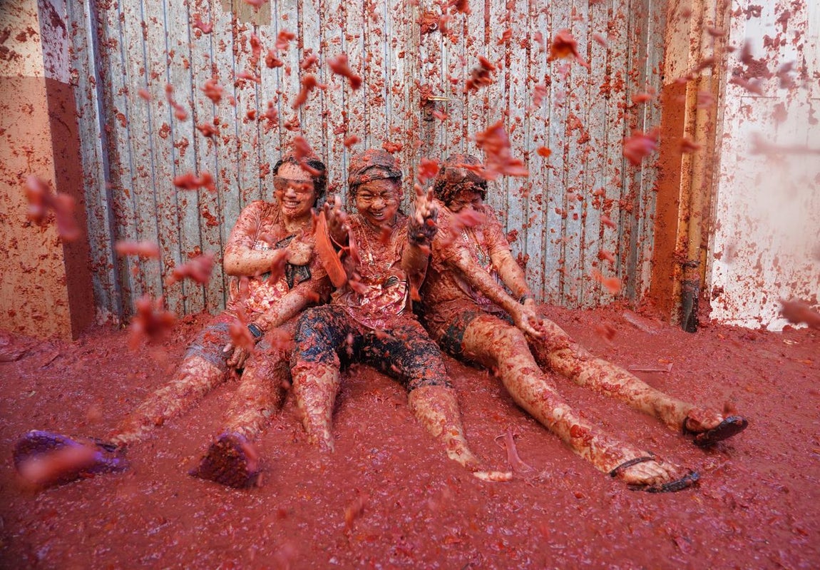 Las mejores imágenes de la Tomatina de Buñol 2019. 