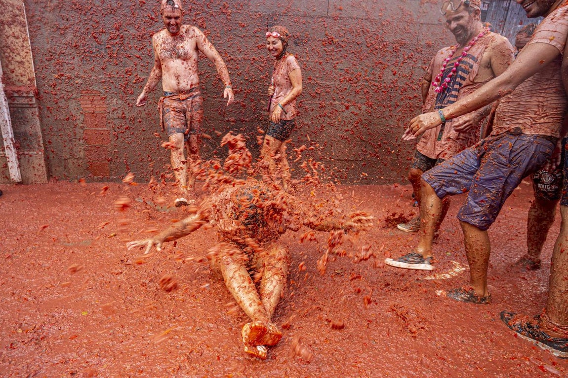 Las mejores imágenes de la Tomatina de Buñol 2019. 