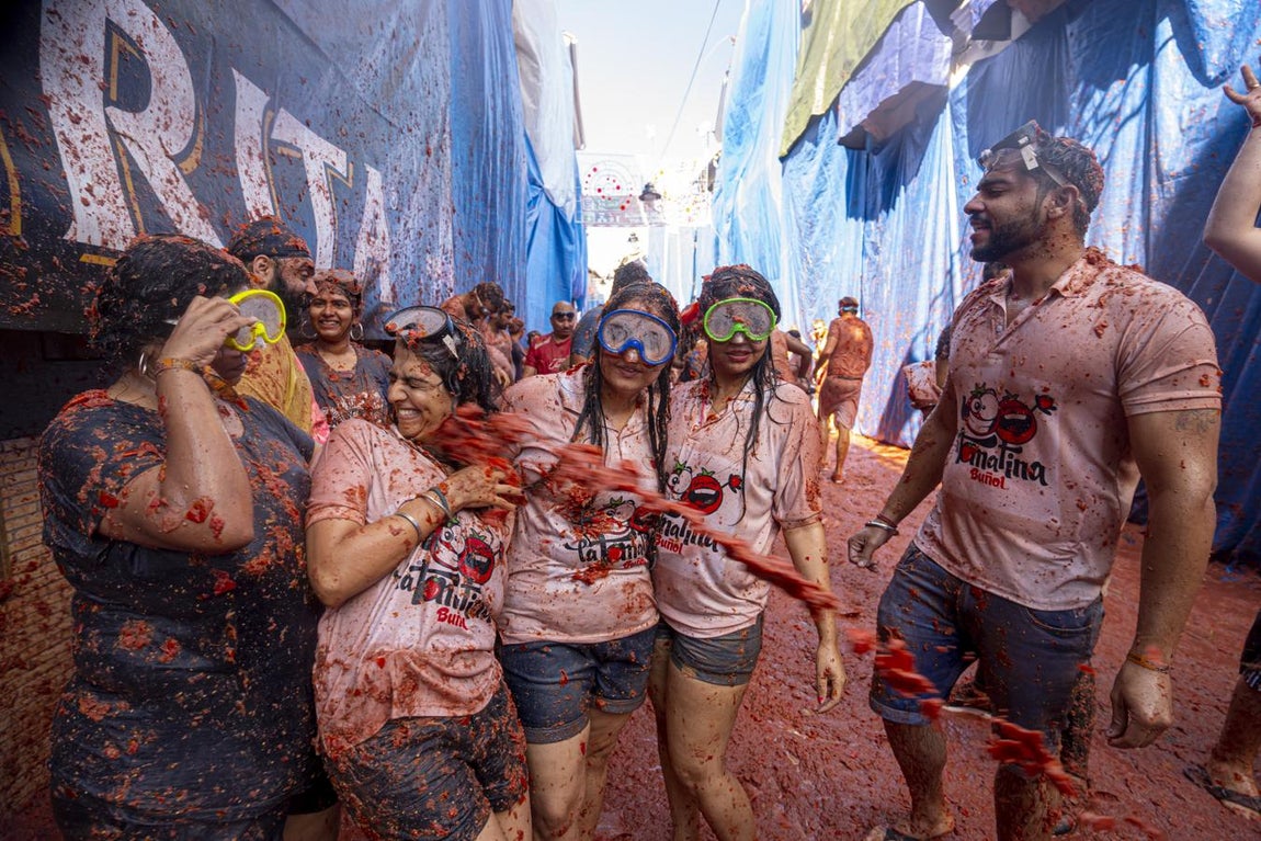 Las mejores imágenes de la Tomatina de Buñol 2019. 