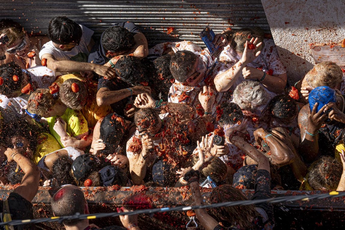 Las mejores imágenes de la Tomatina de Buñol 2019. 