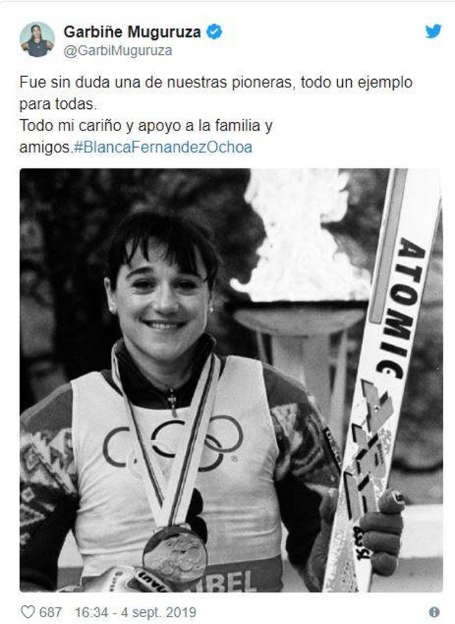 Los famosos se vuelcan en redes tras la muerte de Blanca Fernández Ochoa