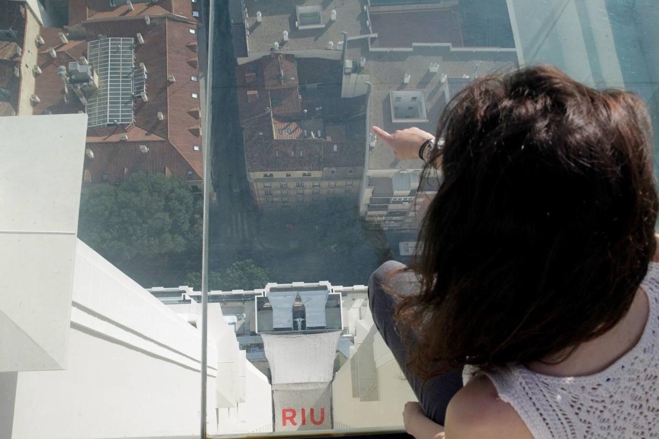 Vistas desde la pasarela de cristal. 