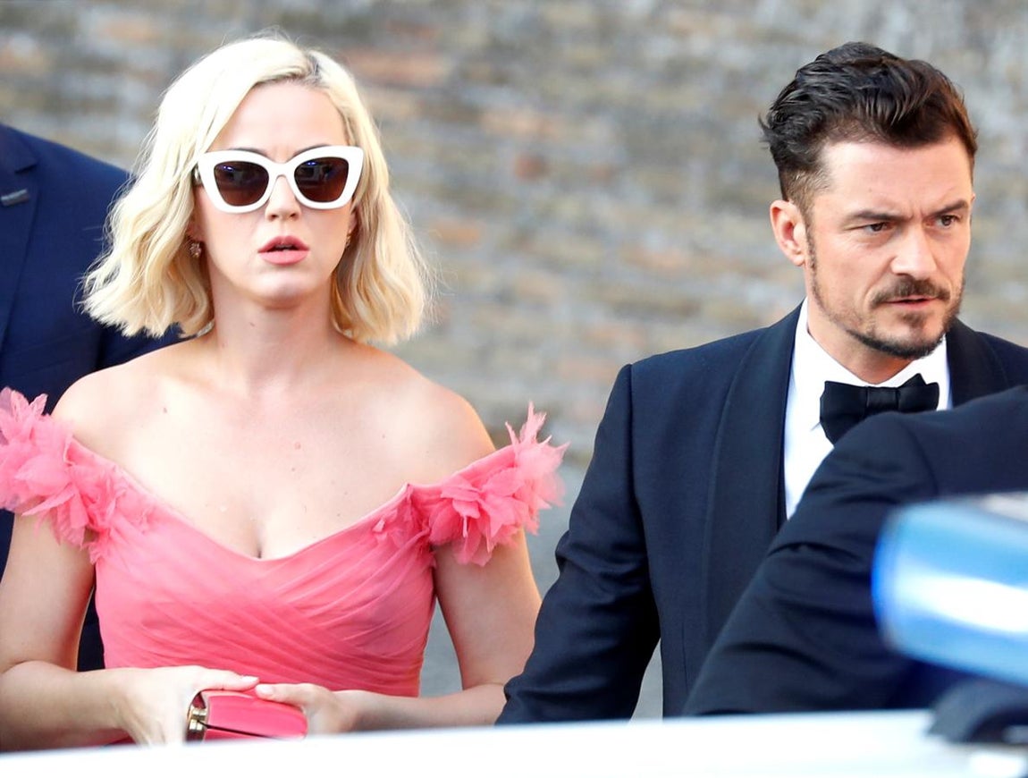 Katy Perry y el actor Orlando Bloom. 