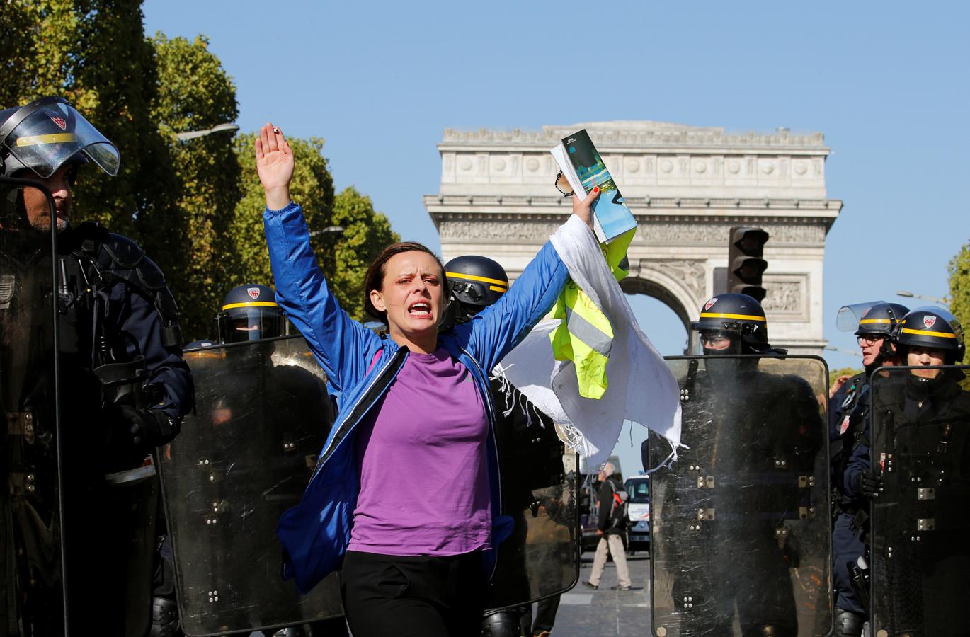 Las protestas de los chalecos amarillos, en imágenes