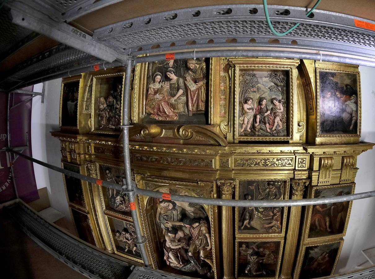 Vuelta a la vida del retablo de San Juan Bautista de la iglesia de la Anunciación