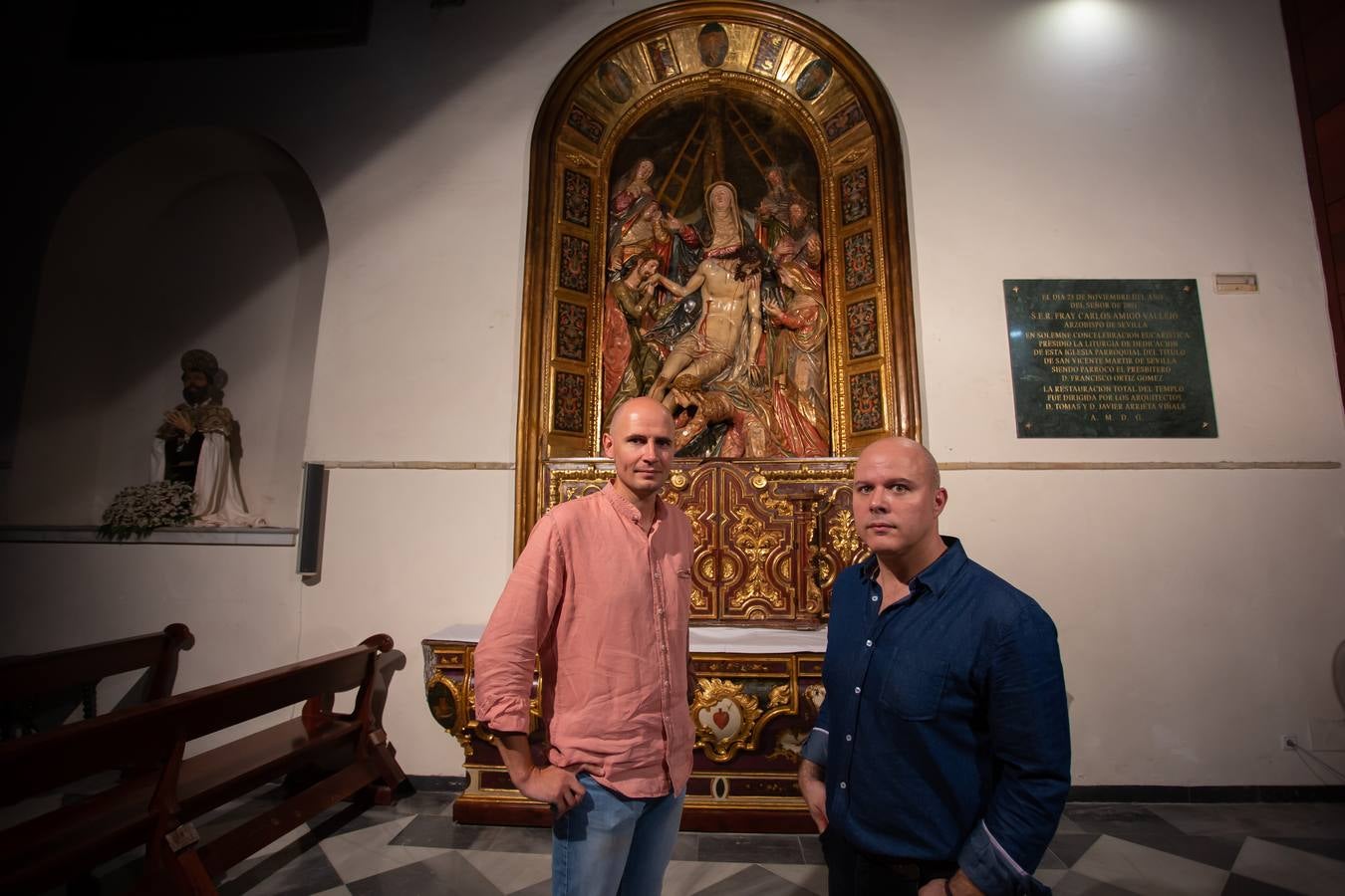 El retablo de Ocampo de San Vicente luce tras la restauración