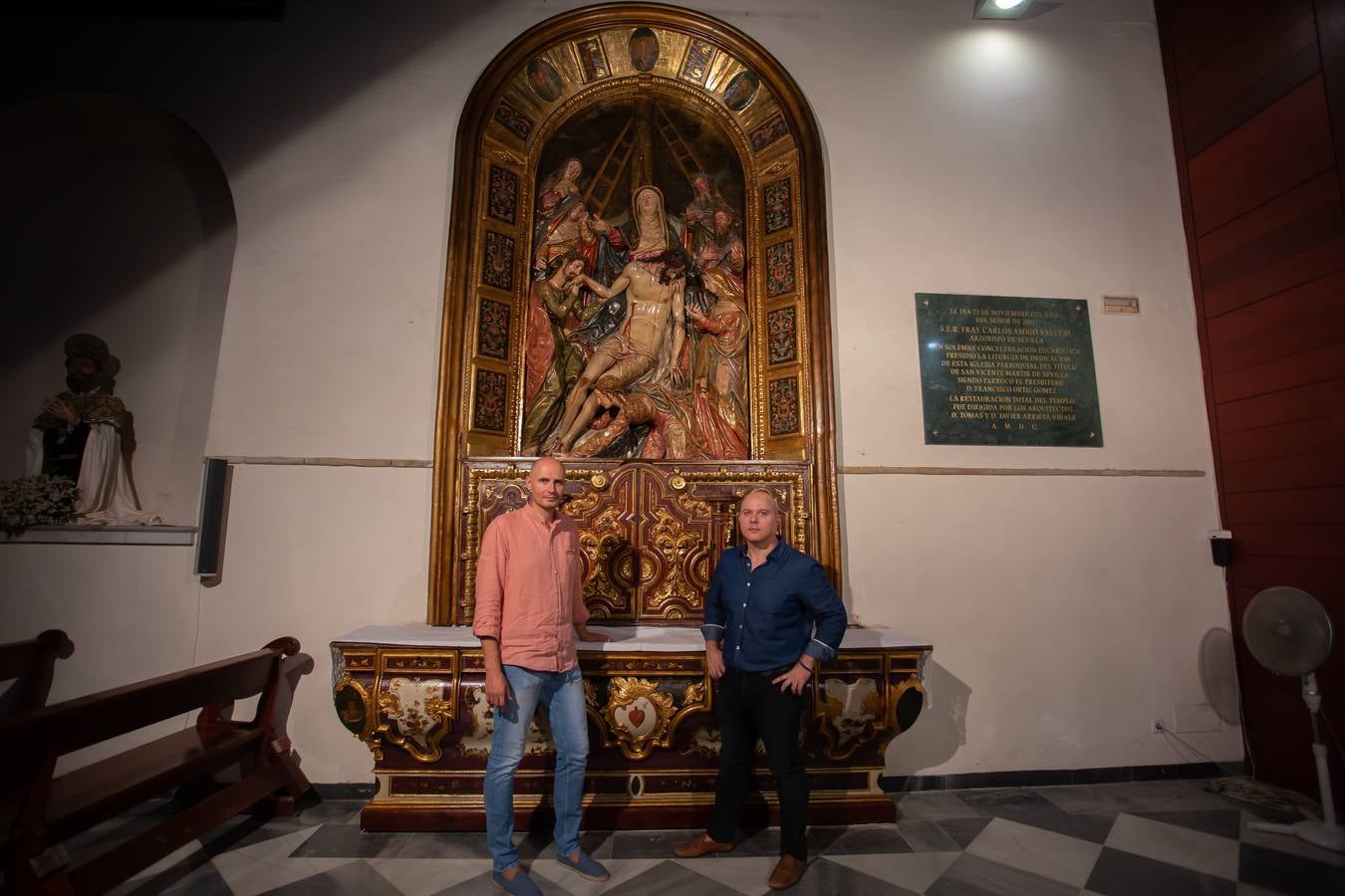 El retablo de Ocampo de San Vicente luce tras la restauración