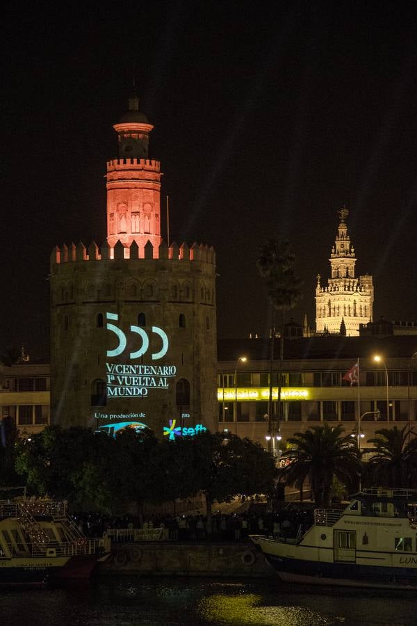 En imágenes, el mapping sobre la Torre del Oro