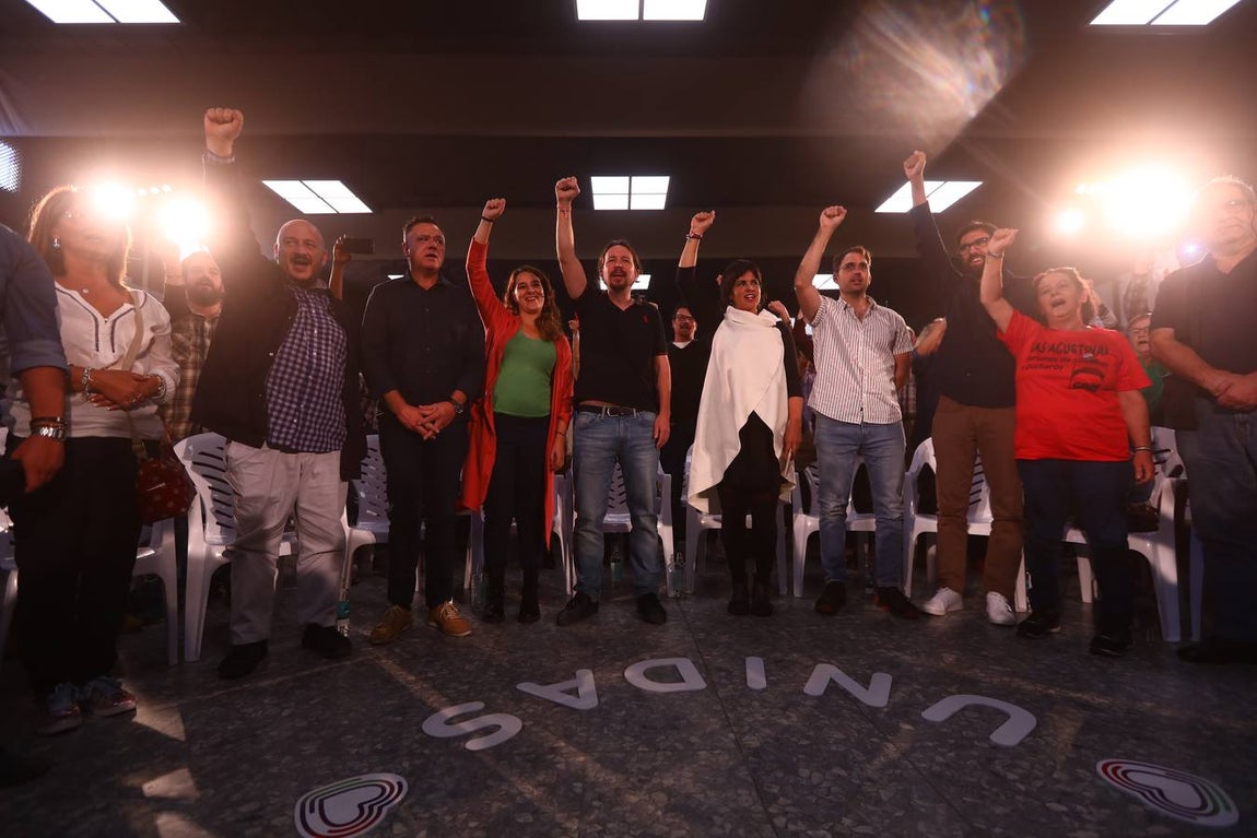 Pablo Iglesías participa en un mitín de Podemos en Jerez