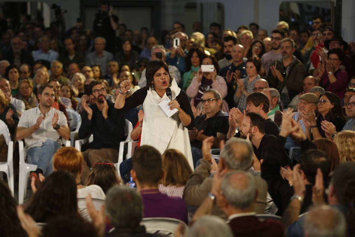 Pablo Iglesías participa en un mitín de Podemos en Jerez