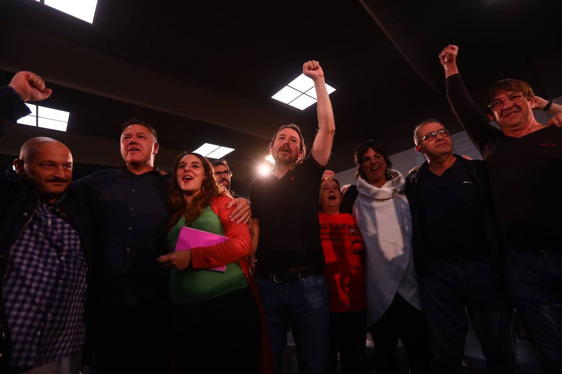 Pablo Iglesías participa en un mitín de Podemos en Jerez