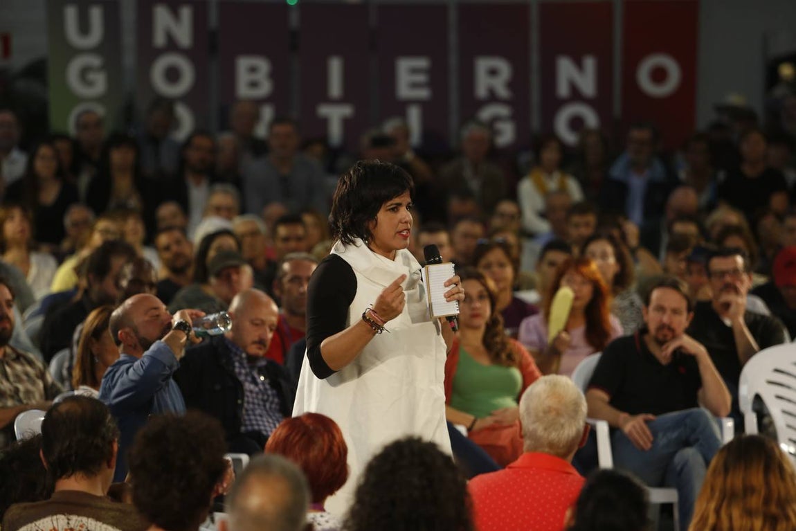 Pablo Iglesías participa en un mitín de Podemos en Jerez