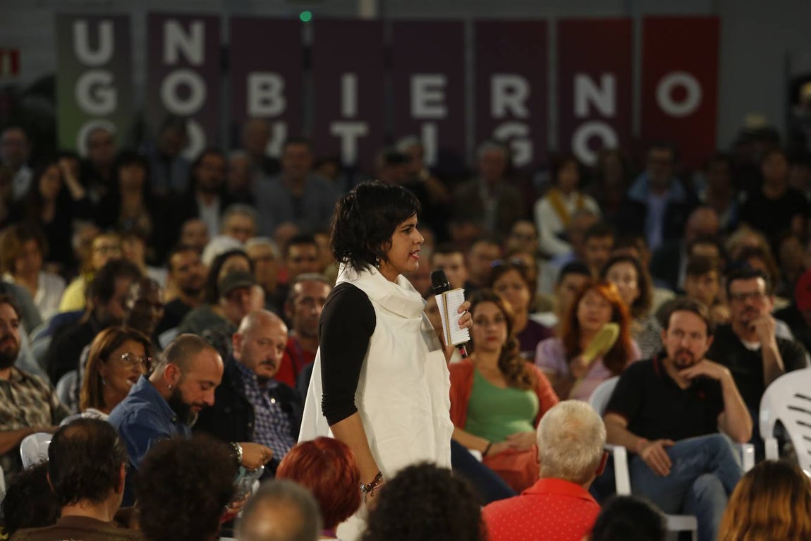 Pablo Iglesías participa en un mitín de Podemos en Jerez