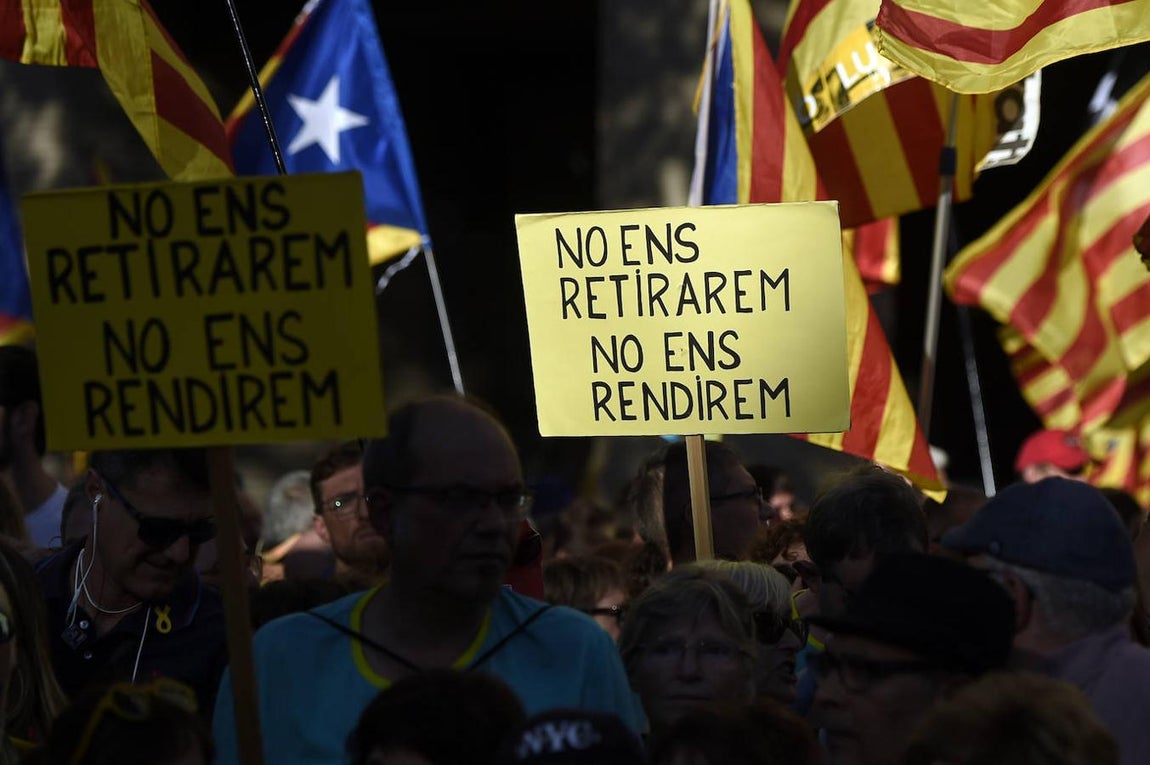 La manifestación independentista de Barcelona, en imágenes