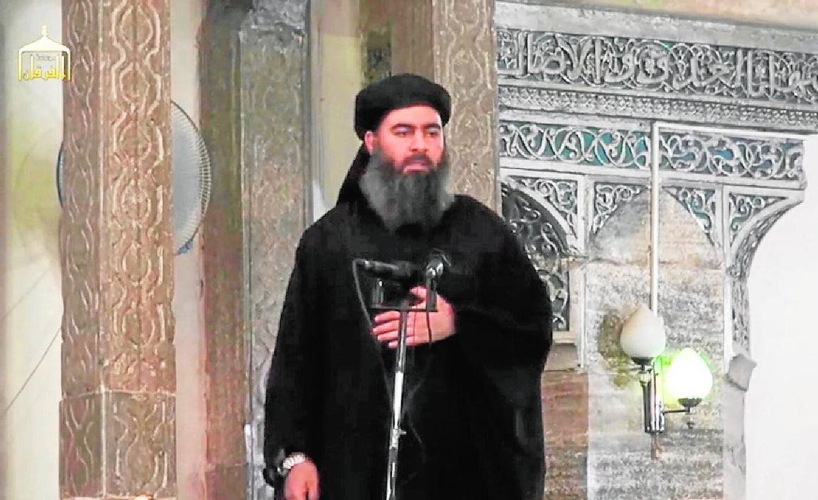 Al Bagdadi, en una de sus primeras intervenciones en el auge de Daesh. 