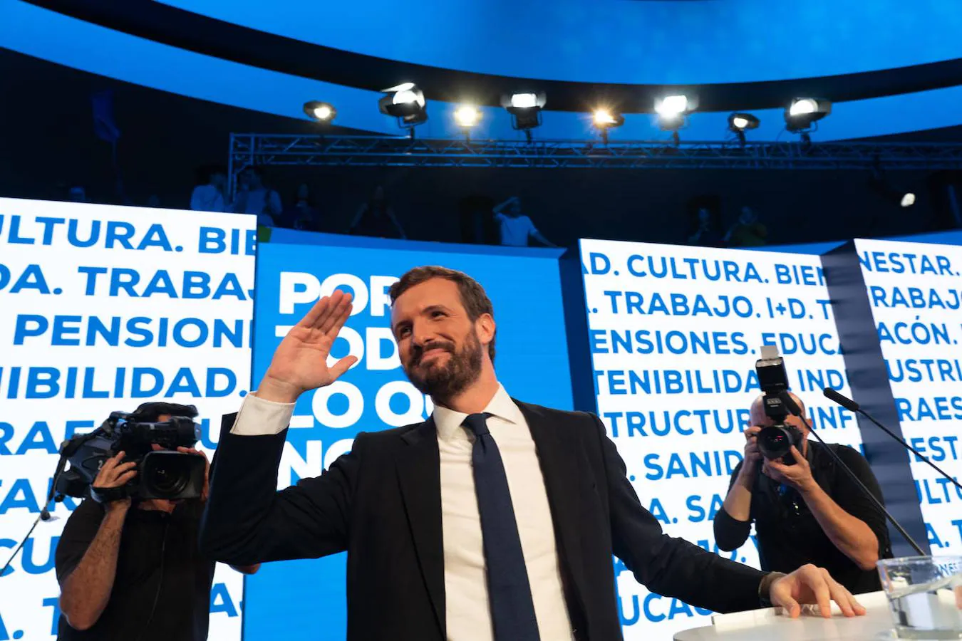Pablo Casado, clausura el acto de apertura de campaña. 