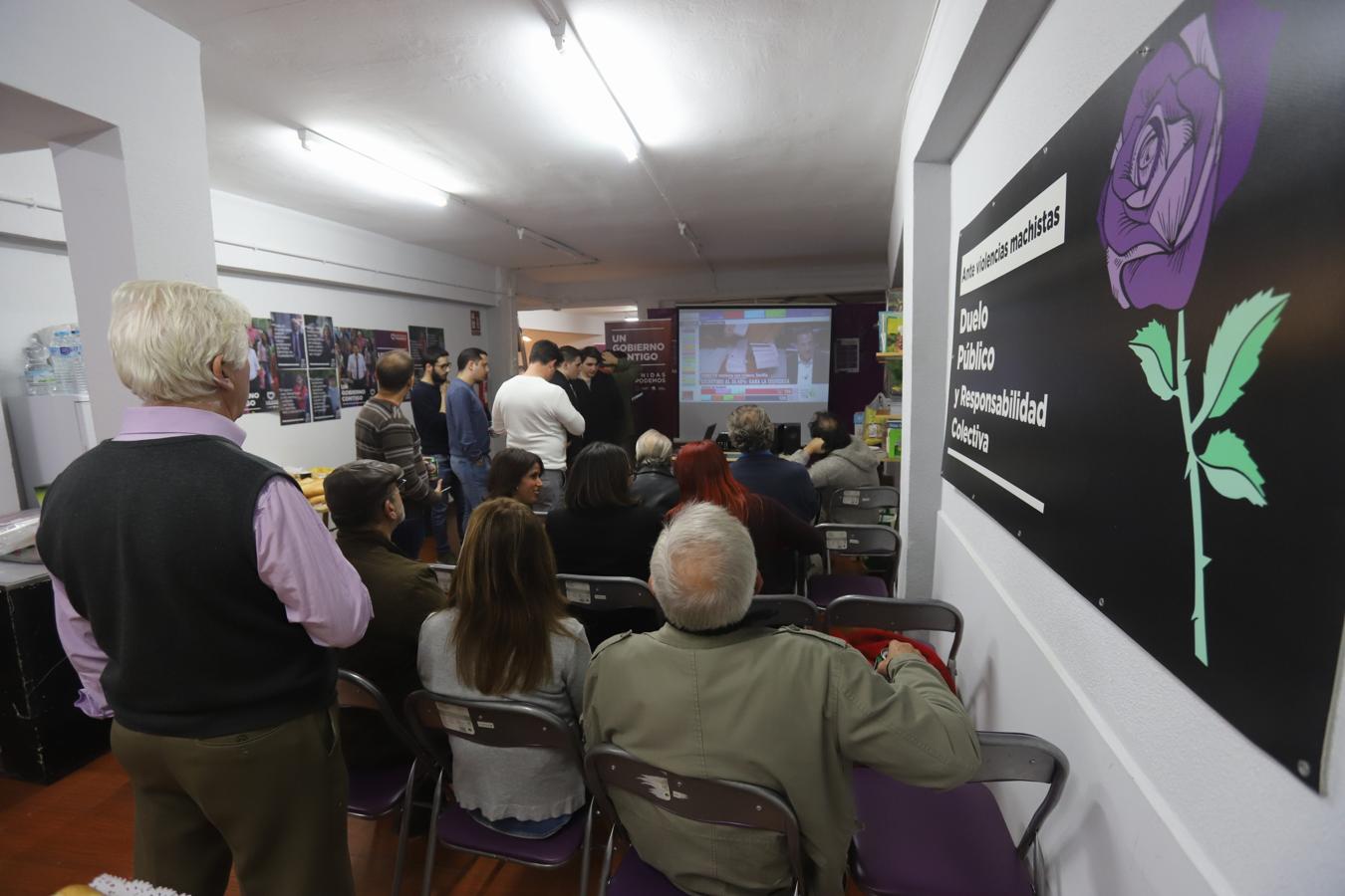 En imágenes, así vivió Unidas Podemos la noche de las elecciones en Córdoba