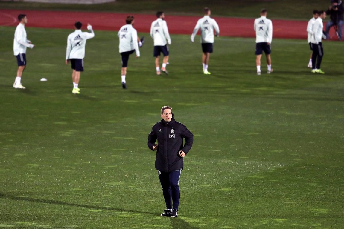 La selección española se entrena antes de venir a Cádiz