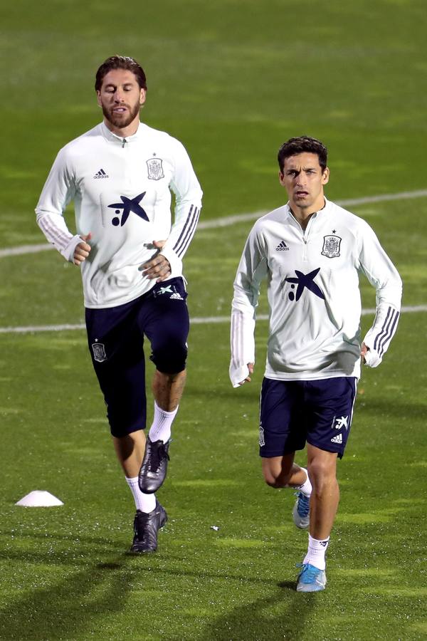 La selección española se entrena antes de venir a Cádiz