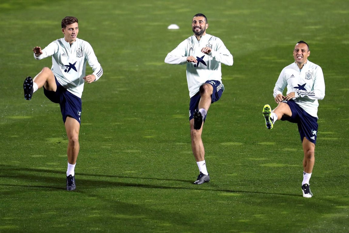 La selección española se entrena antes de venir a Cádiz