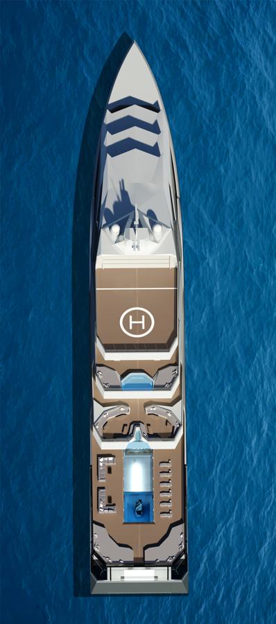 Equilibrium. Bajando desde el NC nos encontramos con un Beachclub. Se trata de un espacio multifuncional en el que gracias a sus tres puertas abatibles se crea sensación de infinidad y fusión con el agua del mar. Es el lugar perfecto para descansar y disfrutar de las vistas.Alberga un gran jacuzzi integrado con la superficie del suelo. Además, el espacio cuenta con dos sofás con vistas al interior y al exterior del yate así como dos barras. El confort a bordo es una prioridad, es por ello que Equilibrium también está equipado con Sauna y un Hammam. Asimismo en el lado de estribor se sitúa el scuba diving center y en babor un observatorio submarino; ambos aportan la posibilidad de vivir de otra forma el fondo marino.