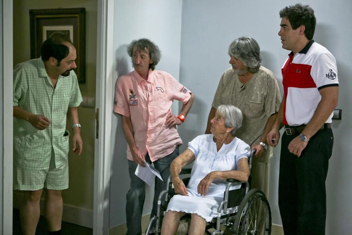 A lo largo de su carrera, la intérprete hizo papeles de casi todo tipo. En la imagen, rodando para la serie «La que se avecina».. 