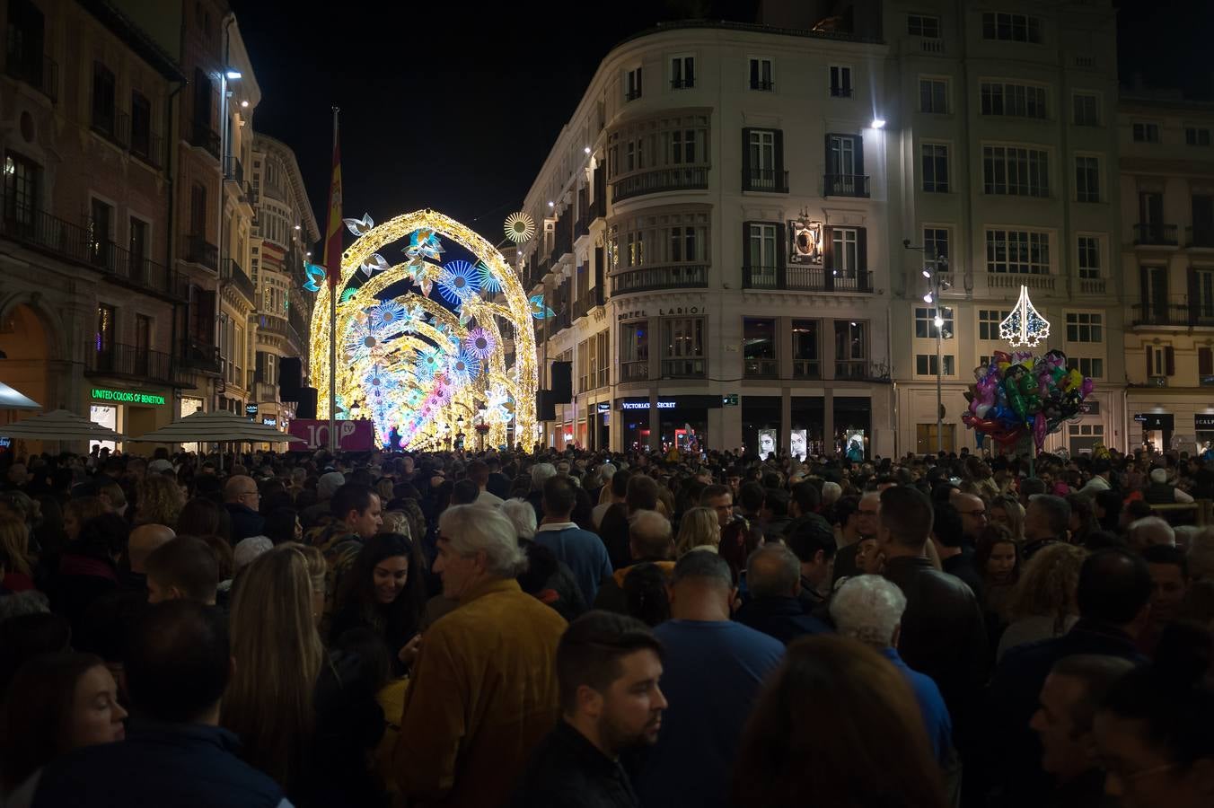 En imágenes: la inauguración del alumbrado de Navidad en Málaga