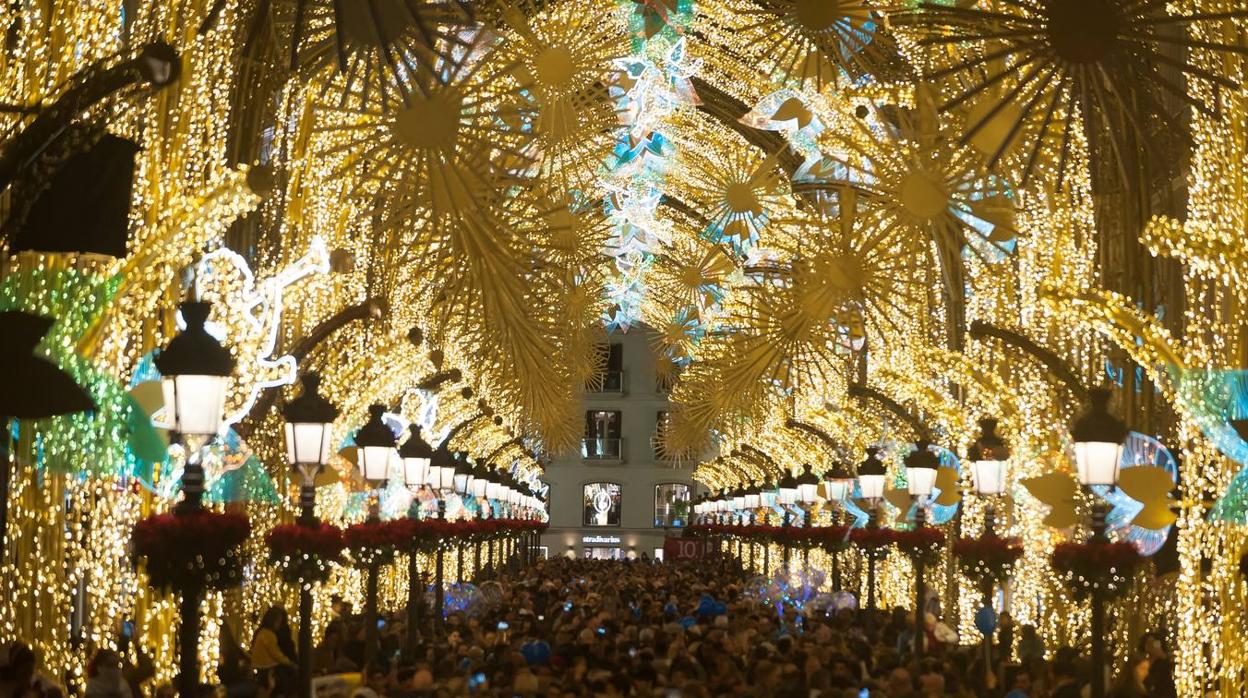 En imágenes: la inauguración del alumbrado de Navidad en Málaga