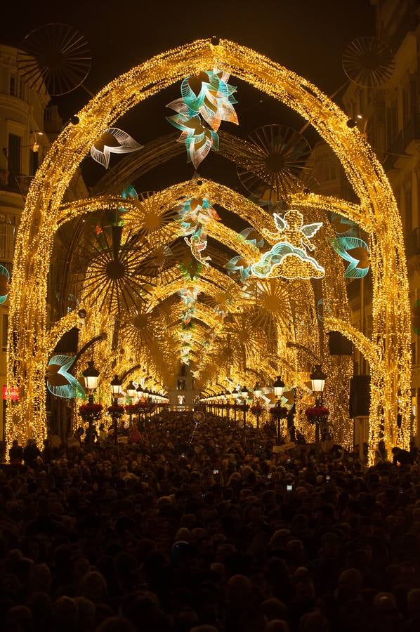 En imágenes: la inauguración del alumbrado de Navidad en Málaga