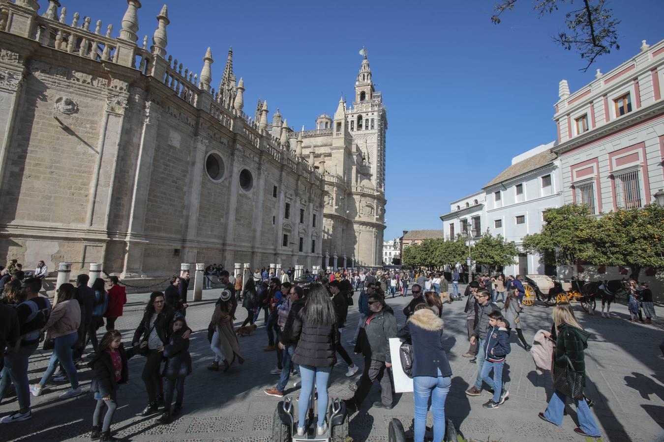 Lleno total en el centro de Sevilla