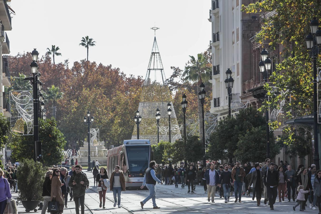 Lleno total en el centro de Sevilla