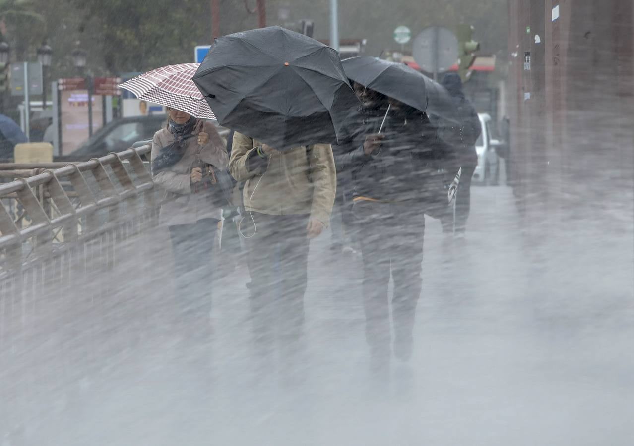 Las imágenes de Sevilla azotada por el temporal