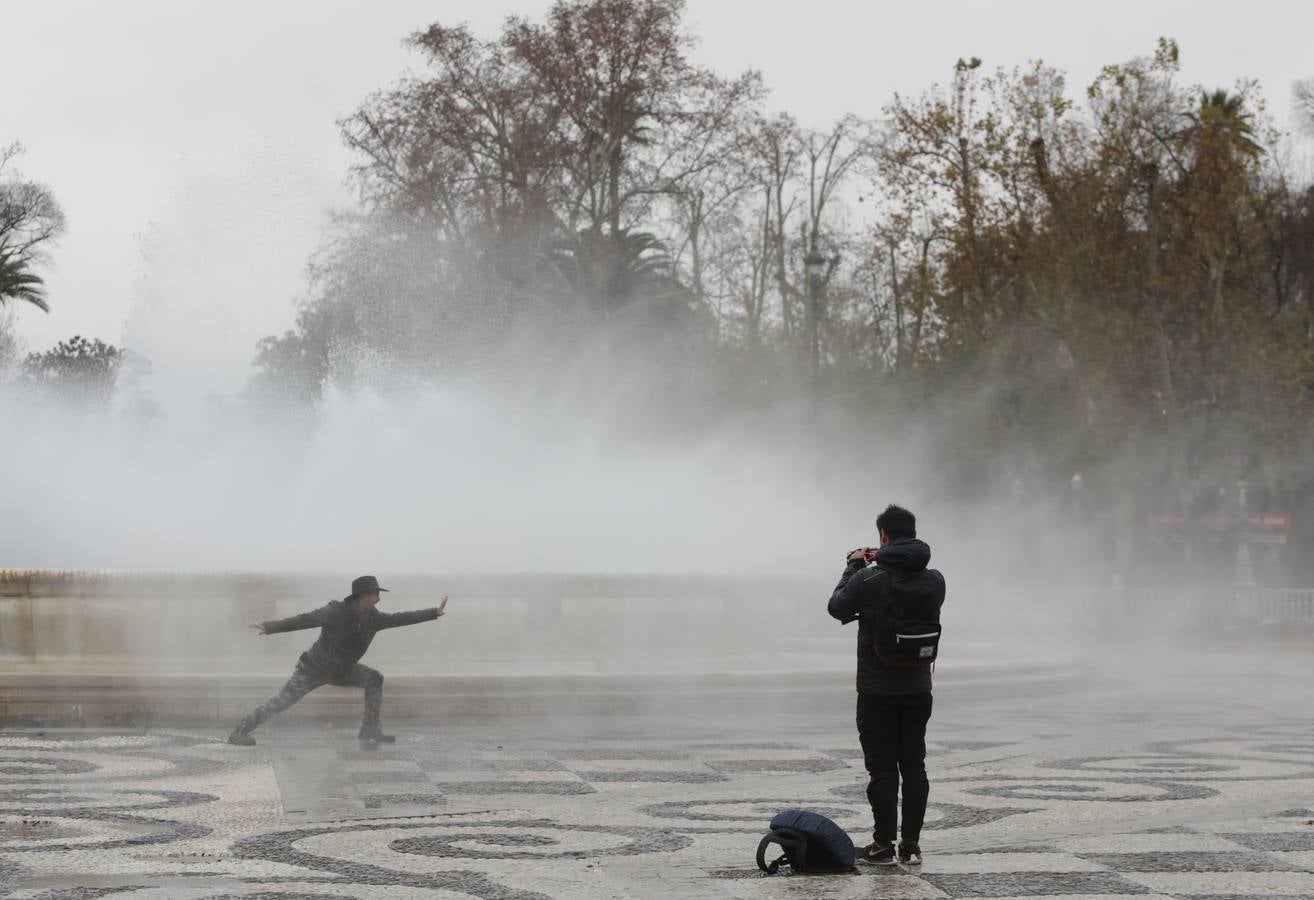 Las imágenes de Sevilla azotada por el temporal