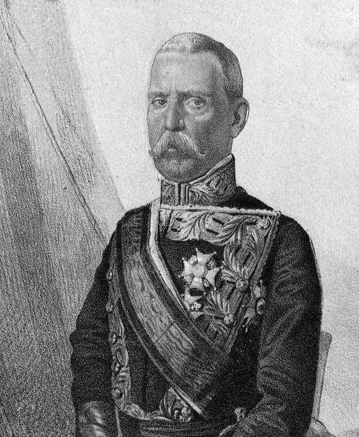 Serafín María de Sotto, Conde de Clonard (1793-1862). Litografía de Domingo Valdivieso. Estado Mayor del Ejército Español, 1851. 